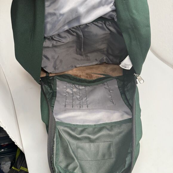 JanSport Right Pack JS00TYP7 Leather Bottom Backpack Green Laptop Bag 15” - Picture 9 of 14